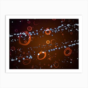 Abstraction Orange Rings Art Print