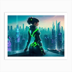 Futuristic Woman Art Print