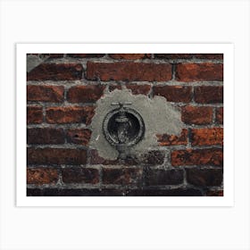 Faucet On A Brick Wall Art Print