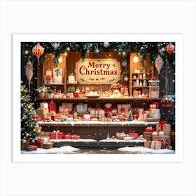 Christmas Shop Art Print