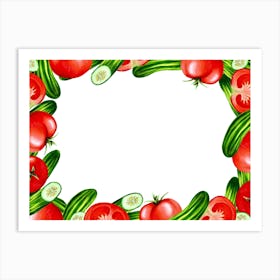 Vegetables Frame 1 Art Print