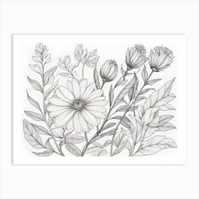 Flowers In The Garden Art Print