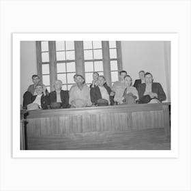 County Commissioners At Mass Meeting, San Augustine, Texas By Russell Lee Art Print