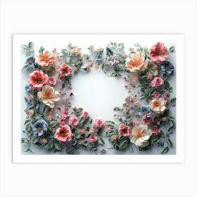 Floral Frame 2 Art Print