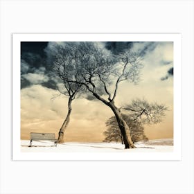 Winter Warrior Trees Art Print