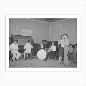 Orchestra And Dancers At Payday Dance, Mogollon, New Mexico By Russell Lee Art Print