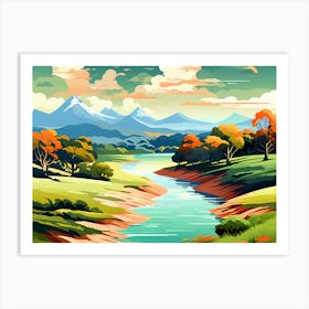 Landscape Painting 17 Art Print