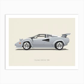 Lamborghini Countach Car Style Art Print