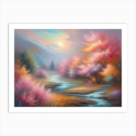 River In The Mountains Art Print