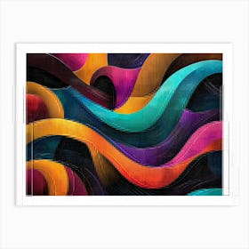 Colorful Art Image Depicting Diferent Colorful Shapes 4 Art Print