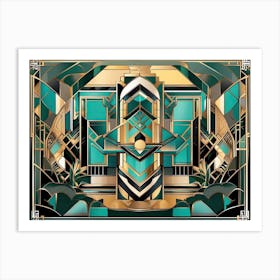 Art Deco Oasis Art Print