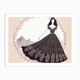 Girl In A Dress Art Print