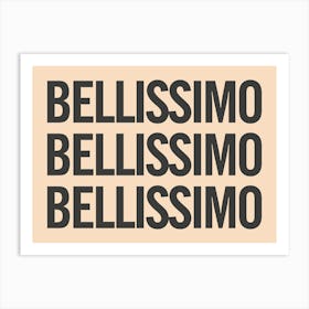 Bellissimo - Cream And Black Art Print