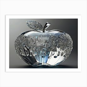 Apple With Music Notes 25 Art Print