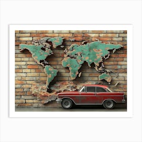 World Map Wall Art Art Print