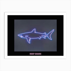 Neon Pink White Tip Reef Shark Poster 3 Art Print