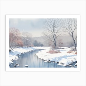 Winter River Art Print