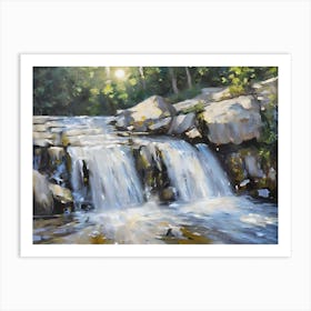 Small waterfall art Art Print