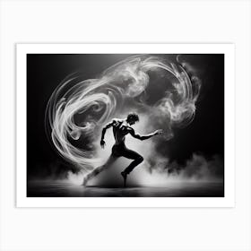 Dancer In Smoke Art Print