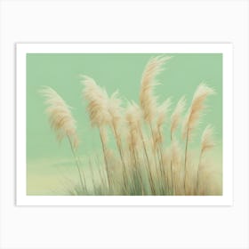 Abstract Pampas Grass Blowing 2 Art Print