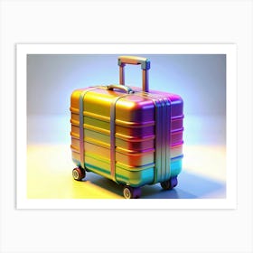 Colorful Suitcase Illustration Art Print