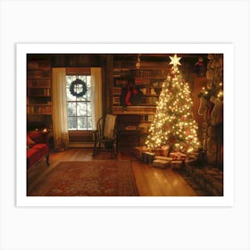 Christmas In The Cabin Art Print