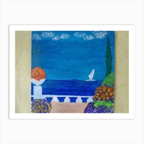 Sailboat On The Sea Art Print