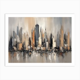Abstract City Skyline 3 Art Print