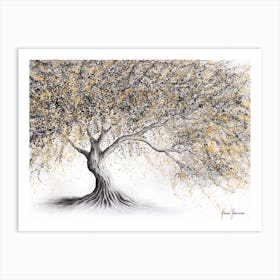 Golden Onyx Tree Art Print