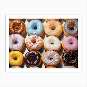 Donuts, Food, Colorful, Trendy, Preppy Aesthetic Art Print