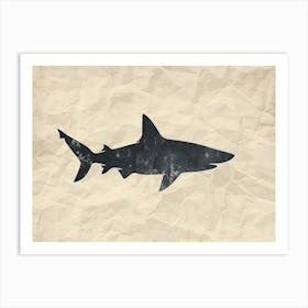 Dogfish Shark Silhouette 6 Art Print