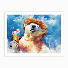 Hot Polar Bear 1 Art Print