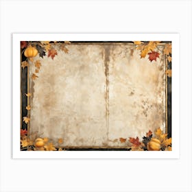 A Vintage Thanksgiving Themed Backdrop Illustrating The Fusion Of Rustic Material And Luxurious Ant (7) Art Print