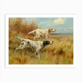 Vintage Setter And Retriever Art Print