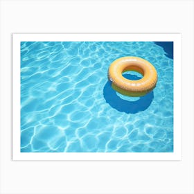 Swimming Pool And Yellow Donut Art Print