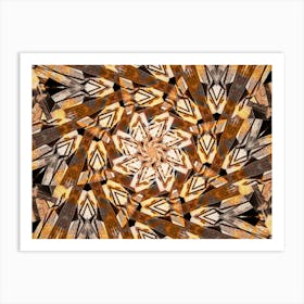 Brown Abstract Pattern 2 Art Print