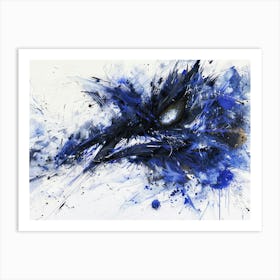 Blue Raven Art Print