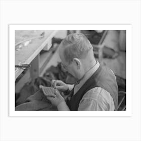 Closeup Of Tailor In Garment Factory, Jersey Homesteads, Hightstown, New Jersey By Russell Lee Art Print