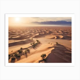 Desert Landscape From Drone 7 Art Print