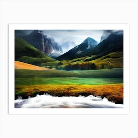 Valley In The Mountains Art Print