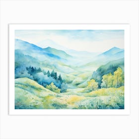 Watercolor Landscape Painting 2 Art Print
