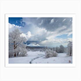 Snowy Landscape Art Print