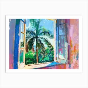 Key West From The Window View Painting 1 Art Print
