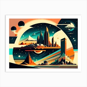 Futuristic City 48 Art Print