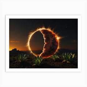 Full Moon In The Desert Art Print