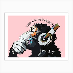 Ape Music Lover Art Print