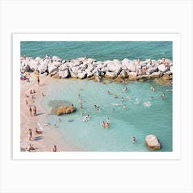 Italy Beach Goers Art Print