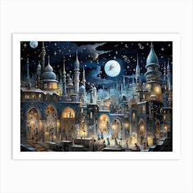 City At Night 3 Art Print