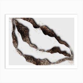 Glittery Abstract Shape Art Print