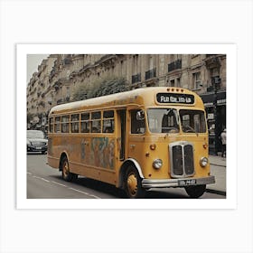 Old Yellow School Bus Art Print